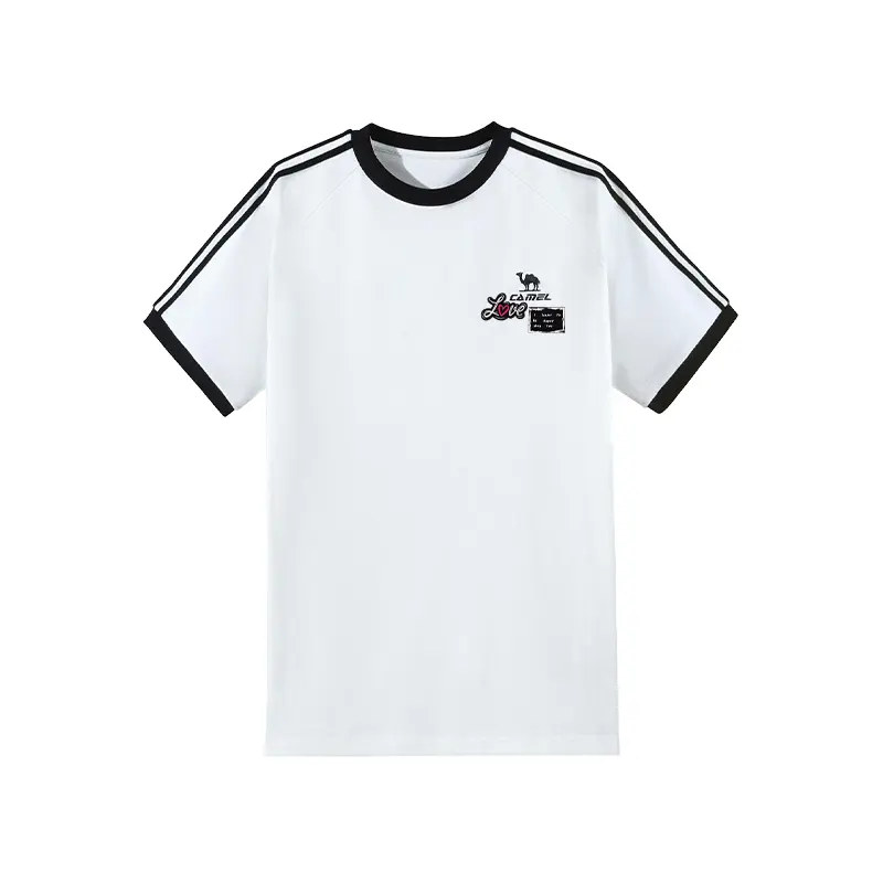 

CAMEL Футболка Unisex White Crew Neck Moderate Straight Fit