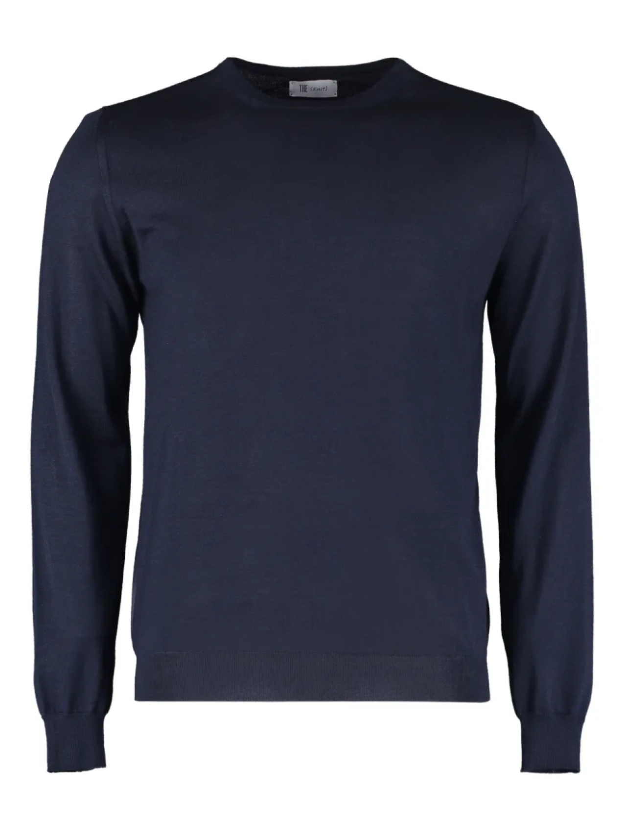 

Кашемировый джемпер с круглым вырезом THE (Alphabet), синий