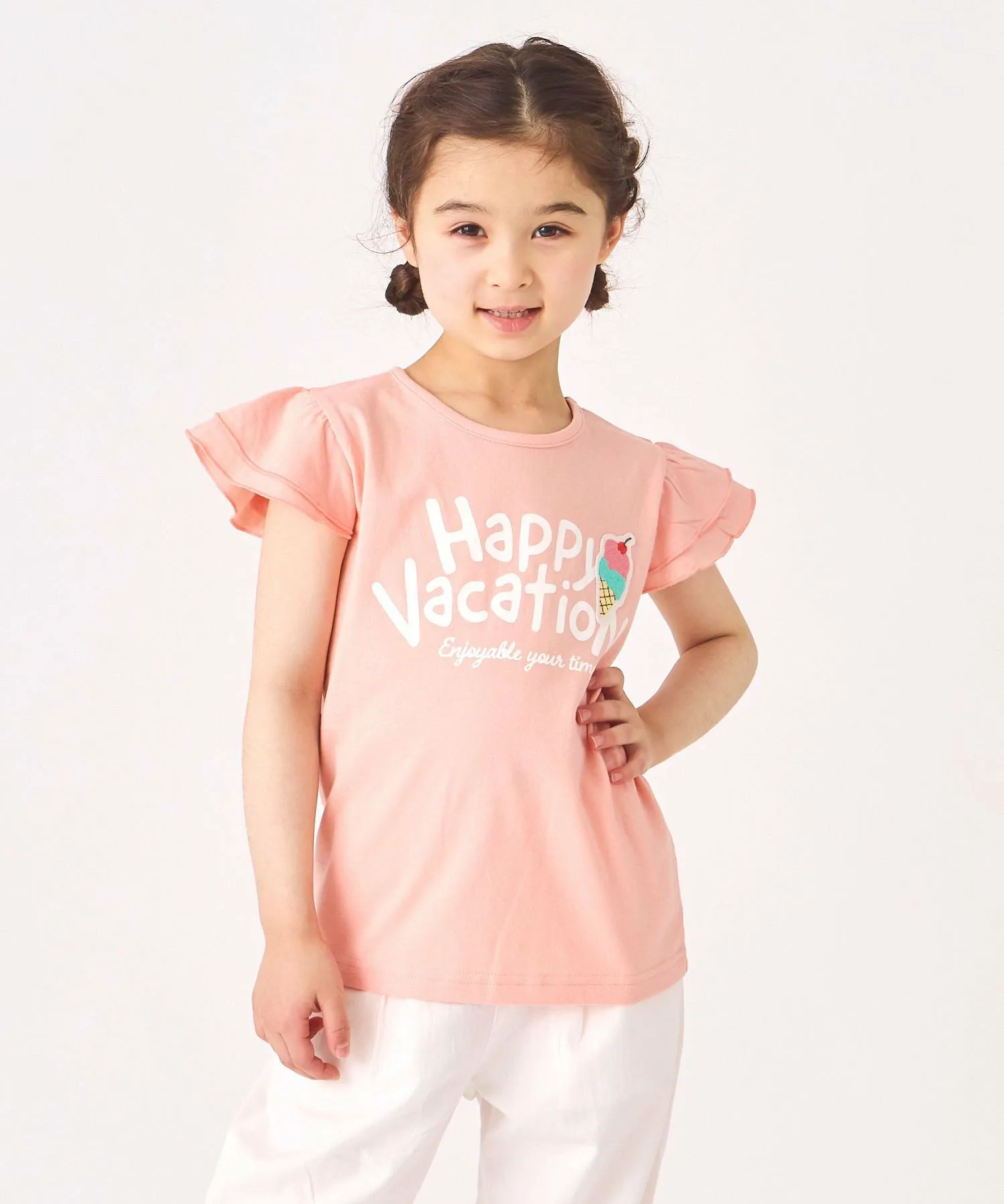 Футболка с коротким рукавом и нашивкой Ever Closet, Salmon pink