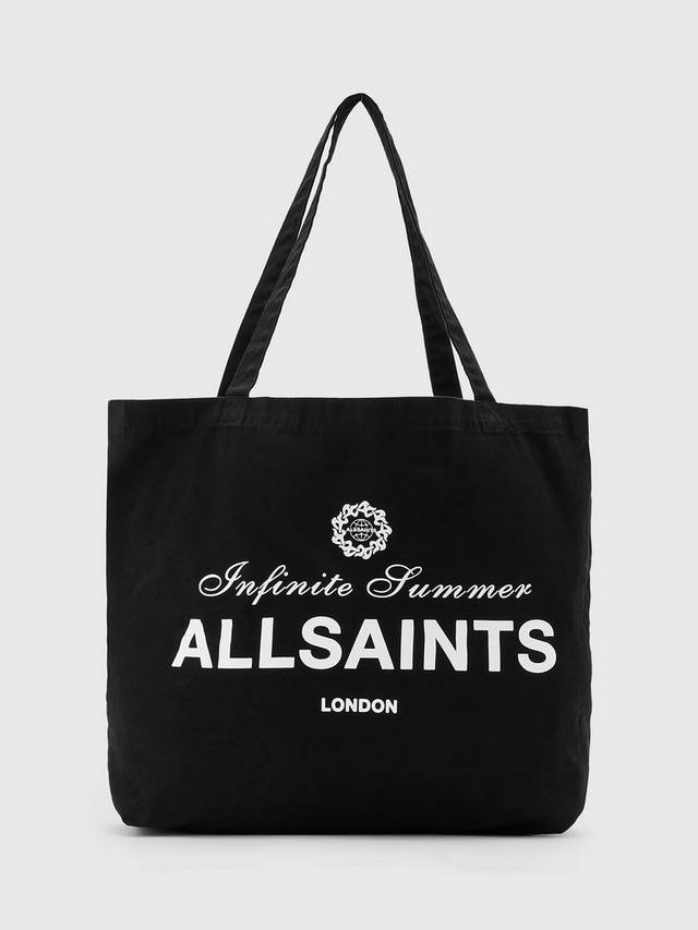 

Холщовая сумка soleil grpahic tote bag AllSaints, цвет Washed Black