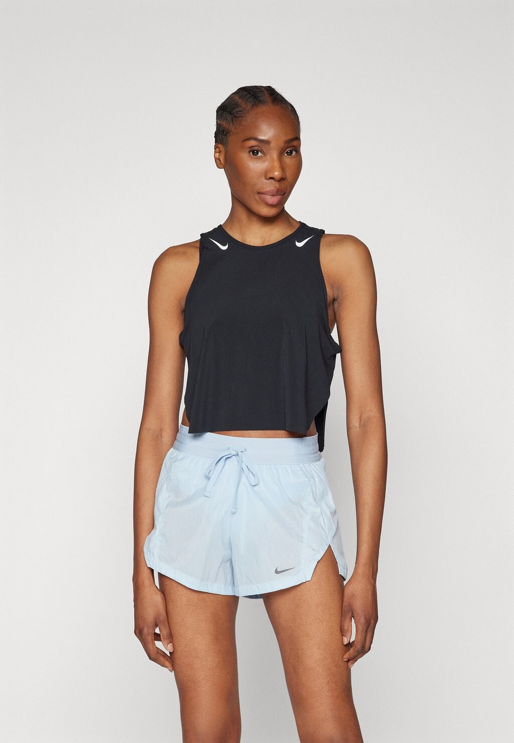 Топ Crop Tank Nike, черный/белый — фото 3