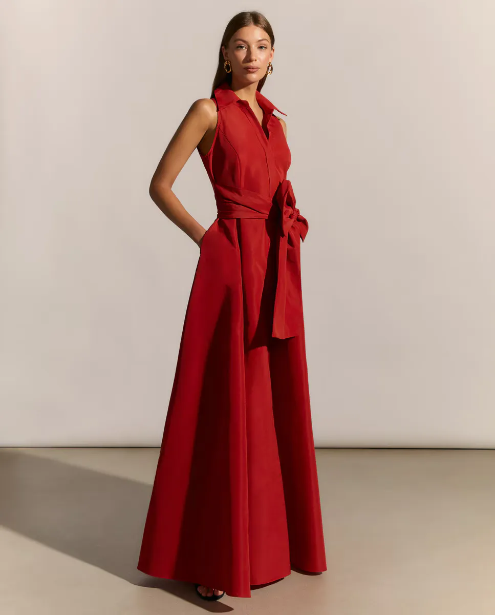

Длинное платье без рукавов Woman Fiesta El Corte Inglés, цвет 600 Rojo