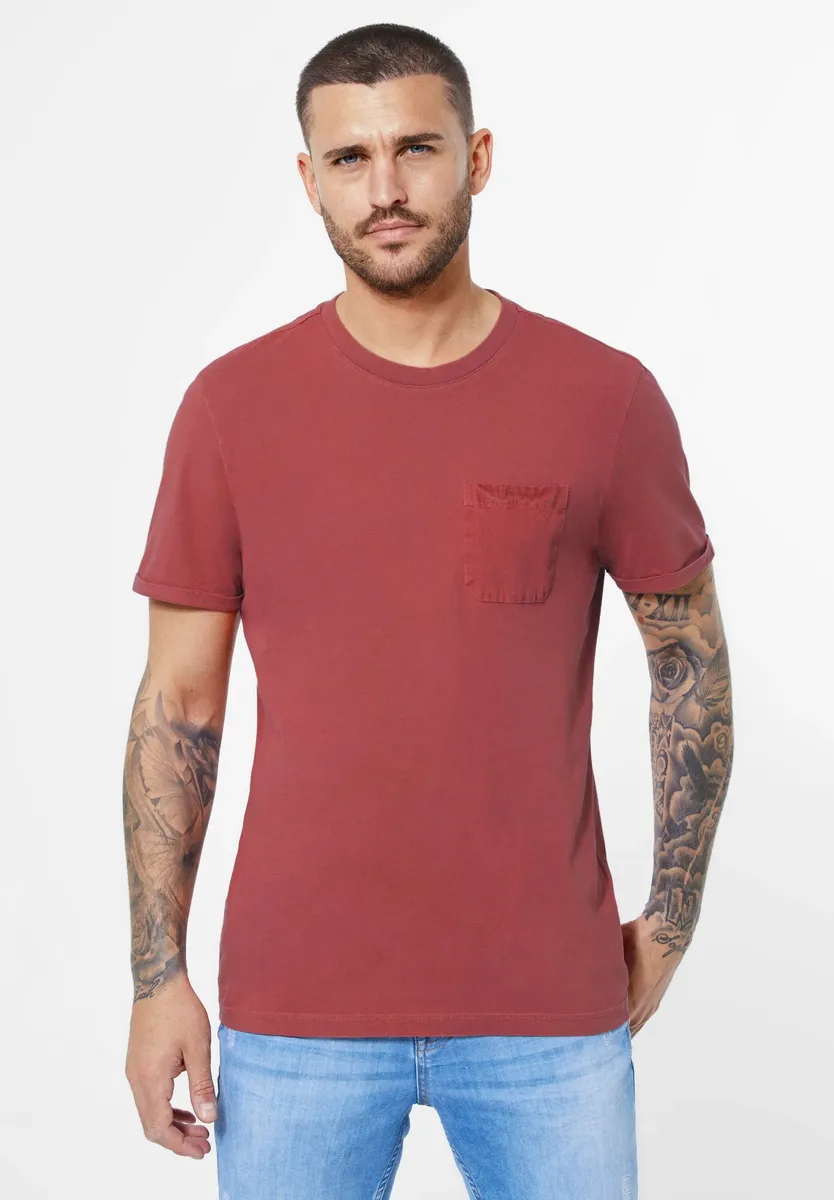 

Футболка STREET ONE MEN, с нагрудным карманом, красный