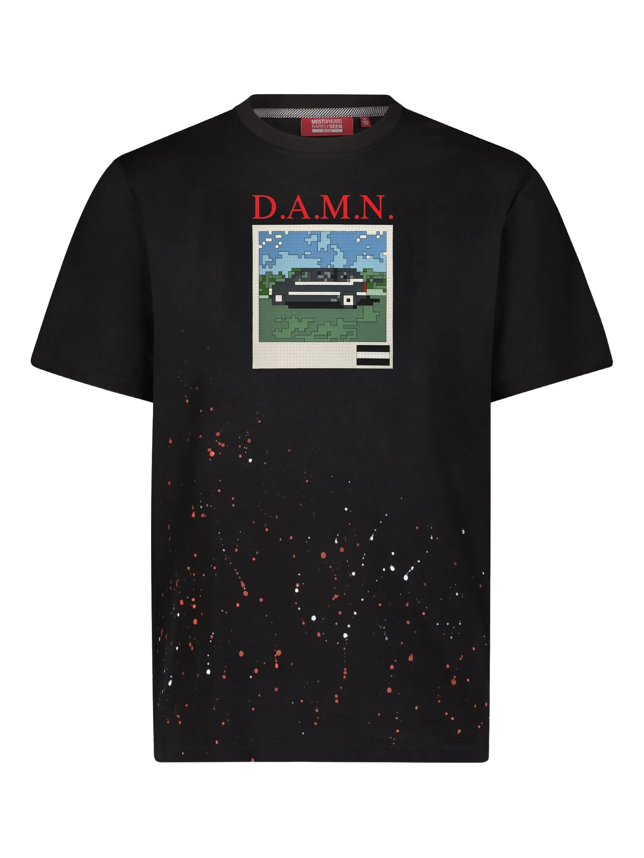 

Футболка с надписью Mostly Heard Rarely Seen 8-Bit, черный