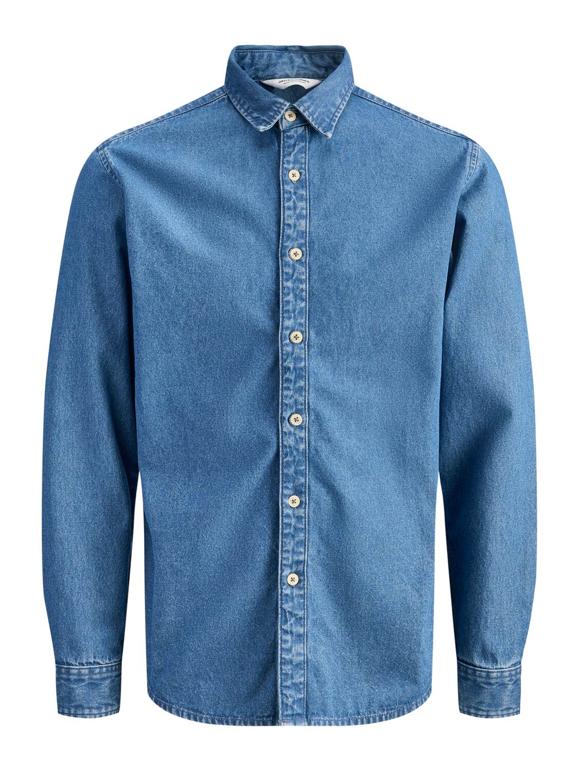 

Jack & Jones Plus Рубашка на пуговицах 'JJESTANLEY' синего денима Regular fit