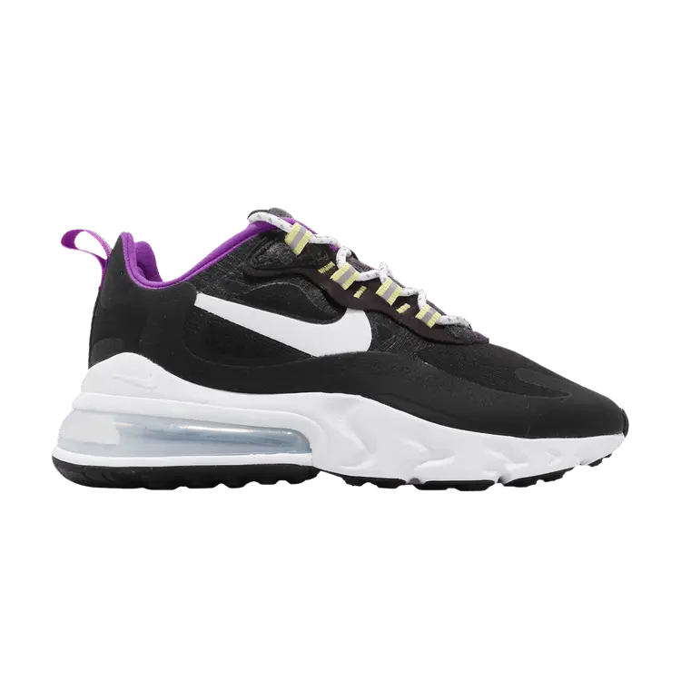 Кроссовки Nike Wmns Air Max 270 React SE 'Black White Vivid Purple', черный