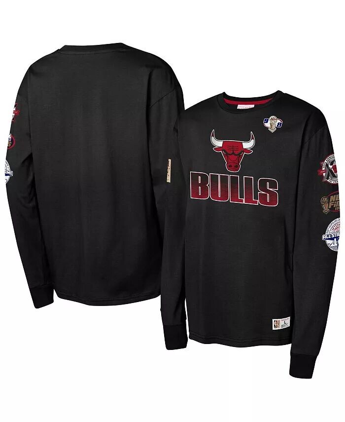 

Футболка с длинным рукавом Chicago Bulls Hardwood Classics для больших мальчиков и девочек, черная Mitchell & Ness