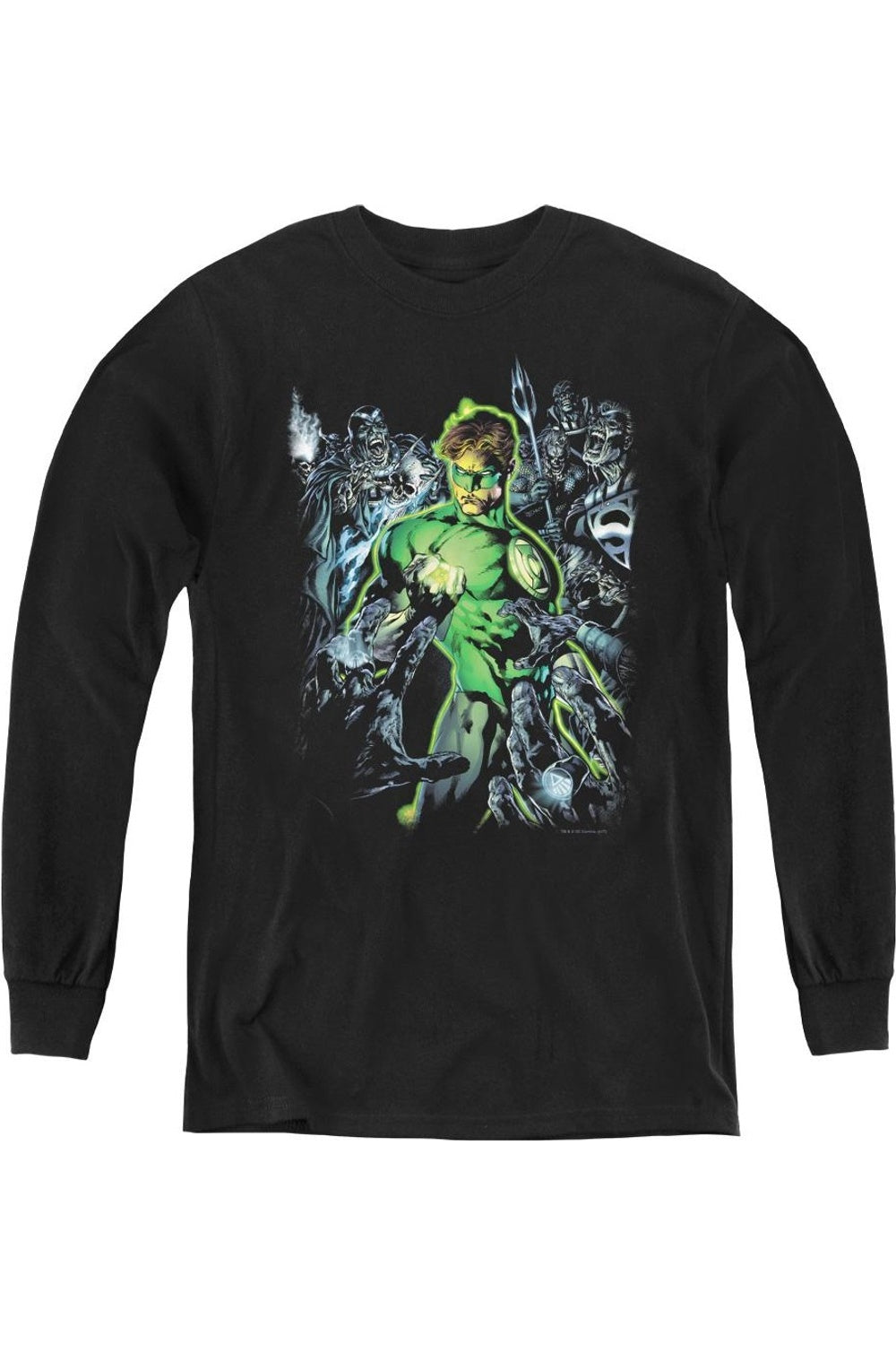 

Футболка с длинным рукавом "Green Lantern в окружении смерти" Gildan