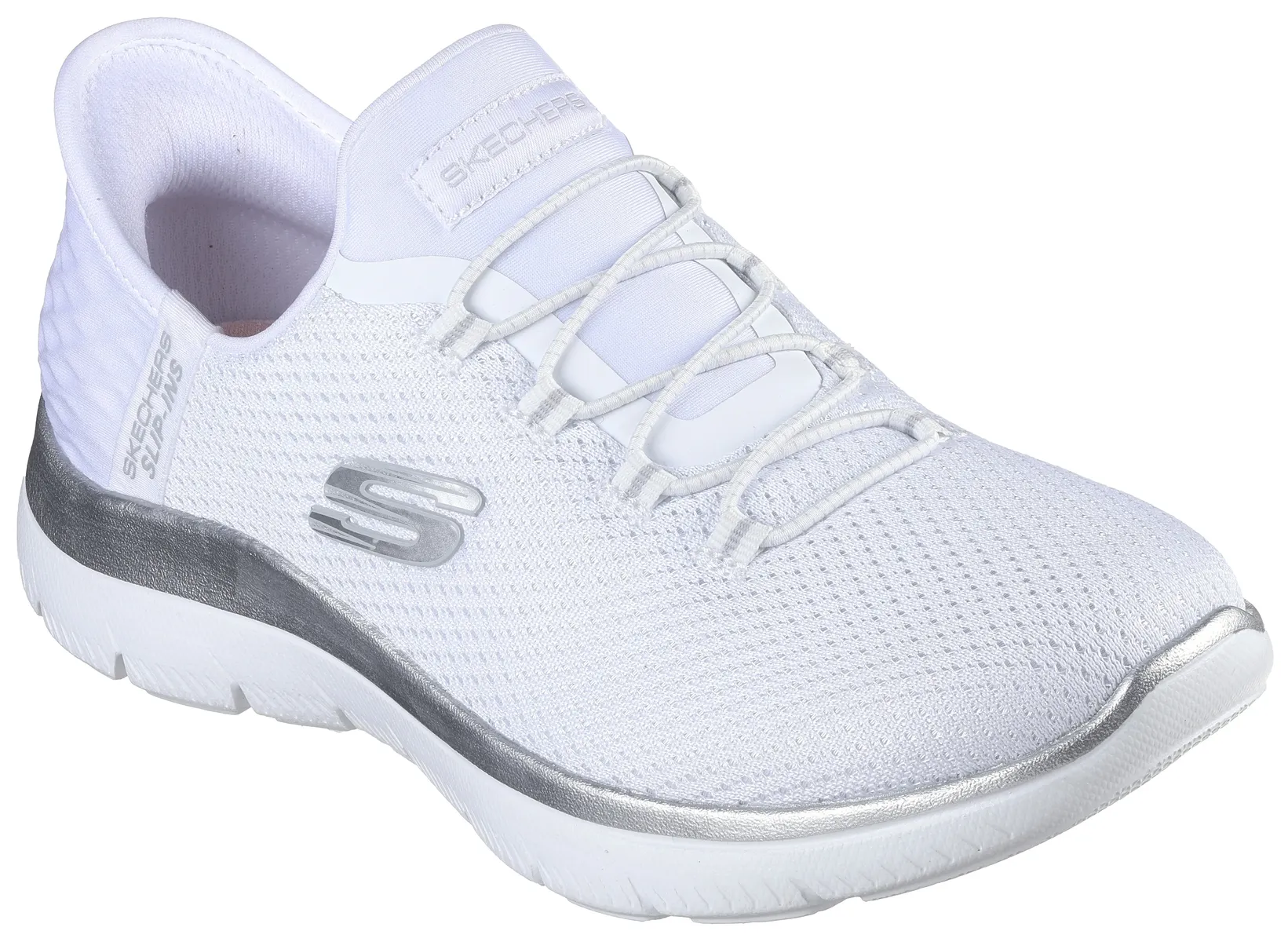 Слипоны Skechers "SUMMITS-DIAMOND DREAM", слипоны, слипоны, повседневная обувь с мягким краем голенища, белый
