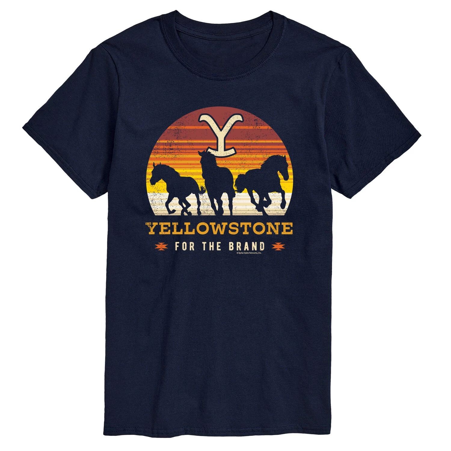 

Футболка Big & Tall Yellowstone Wild Horses Licensed Character, синий