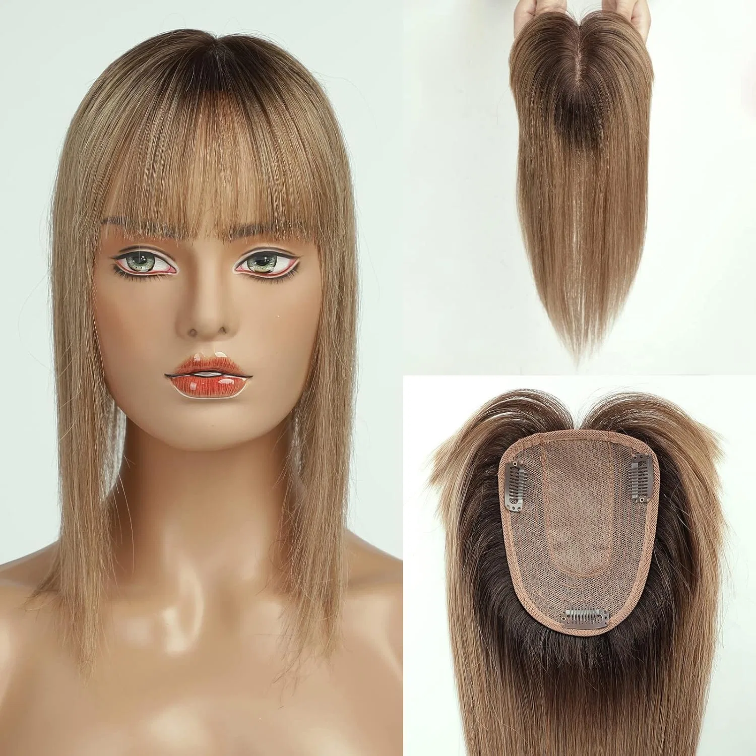 Женский шиньон HAIRCUBE из 100% натуральных волос с челкой Haircube