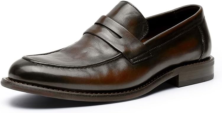 

Мужские слипоны-оксфорды, кожаная деловая обувь Desai, коричневый