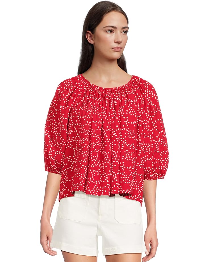

Топ Madewell Grady Top - Cotton Silk Voile, цвет Festival Red