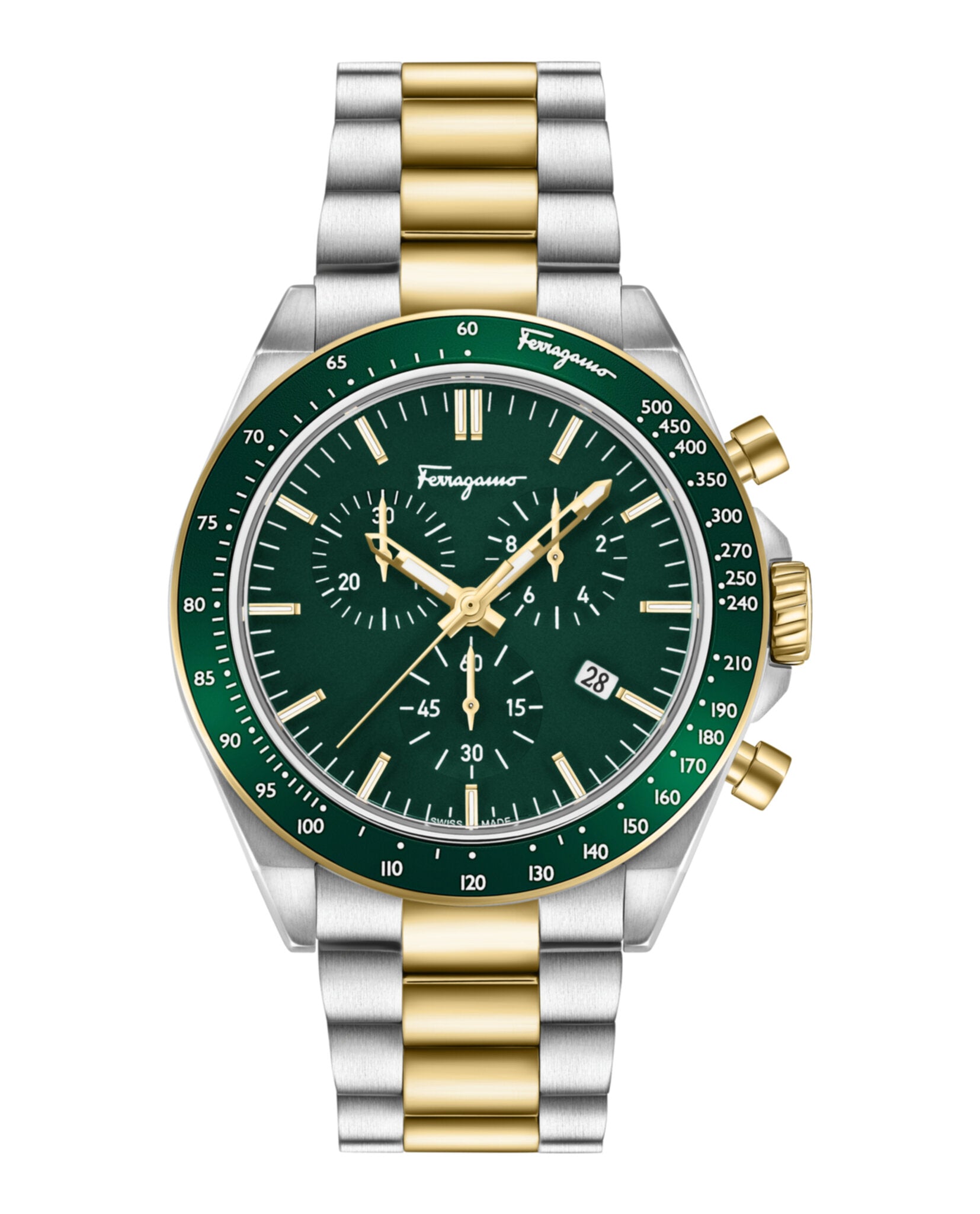 

Часы Ferragamo Urban Chrono Salvatore Ferragamo, цвет two tone/two tone/green