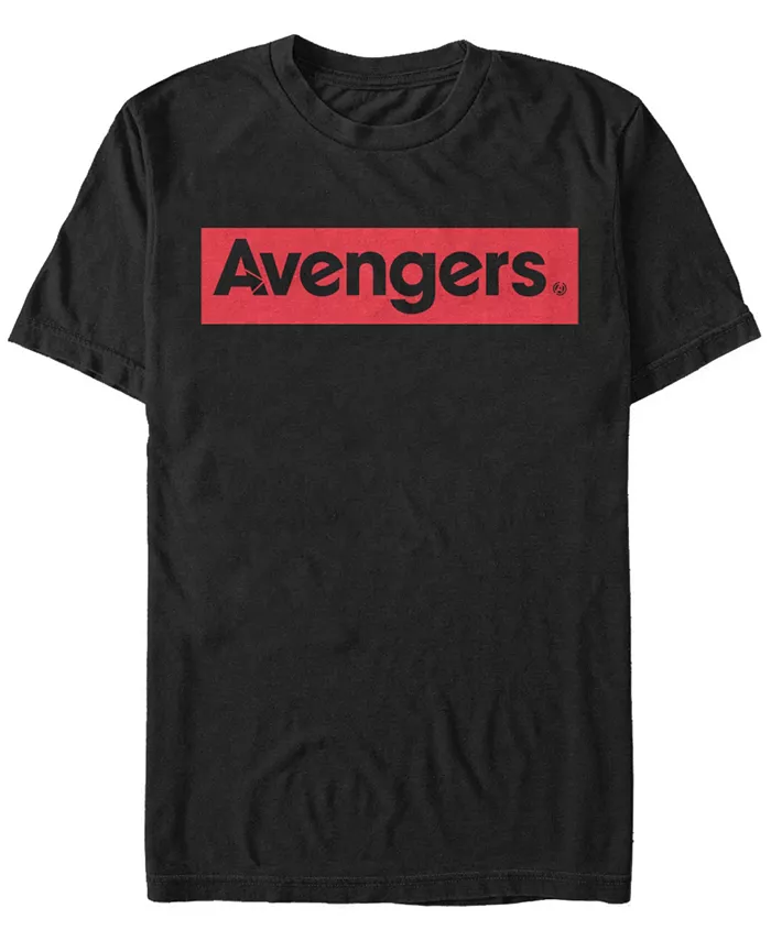 

Футболка с коротким рукавом Marvel Men's Avengers с красным логотипом Fifth Sun, черный
