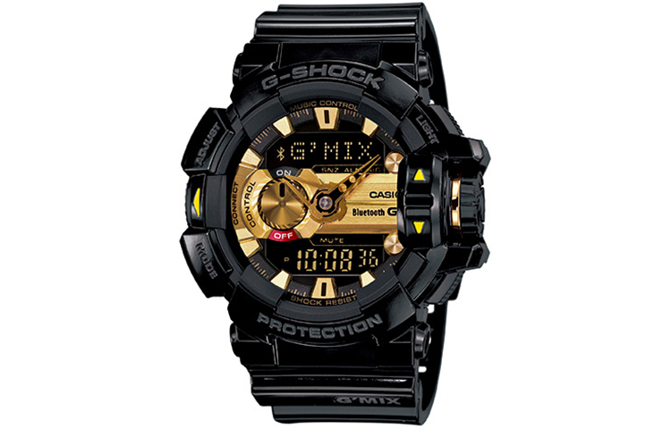 

CASIO Часы Women's G-SQUAD Series Gold Watch GBA-400-1A9DR, Black Dial