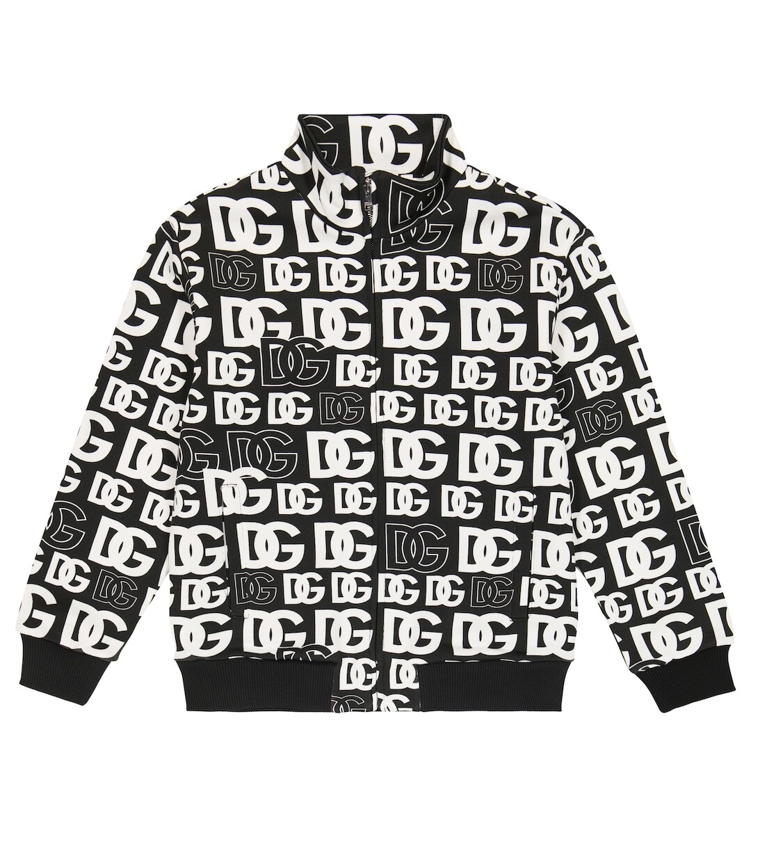 

Спортивная куртка из хлопка с логотипом Dolce&Gabbana, черный
