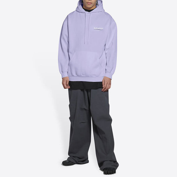 Толстовка political campaign hoodie medium fit 'purple' Balenciaga, фиолетовый — фото 3
