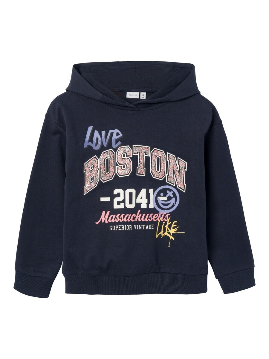 

Худи NAME IT Sweatshirt Nkfjasa Happy, темно-синий/светло-синий