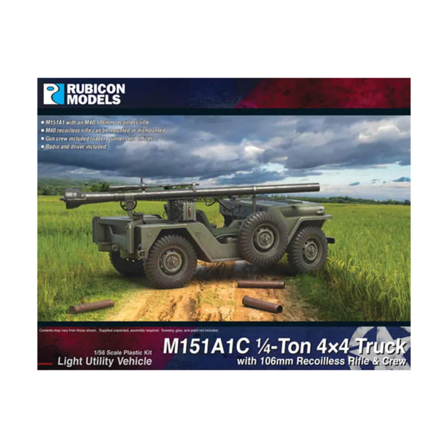 

M151A1C с 106-мм безоткатной винтовкой, Vietnam War (28mm) (Rubicon Models)