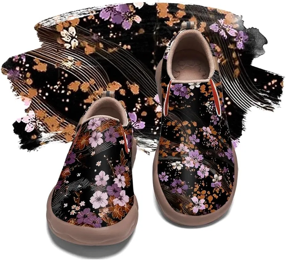 Лоферы с рисунком мужские, кроссовки для ходьбы, Black and Purple-01 Solepulse — фото 2