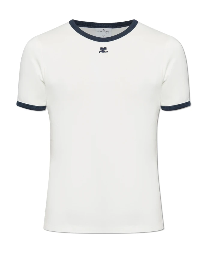 

Футболка с логотипом Courrèges, белый