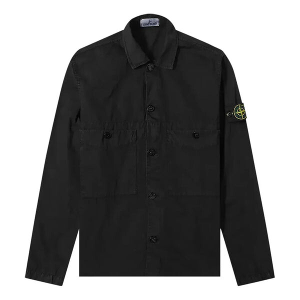 

Рубашка two pocket overshirt 'black' Stone Island, черный