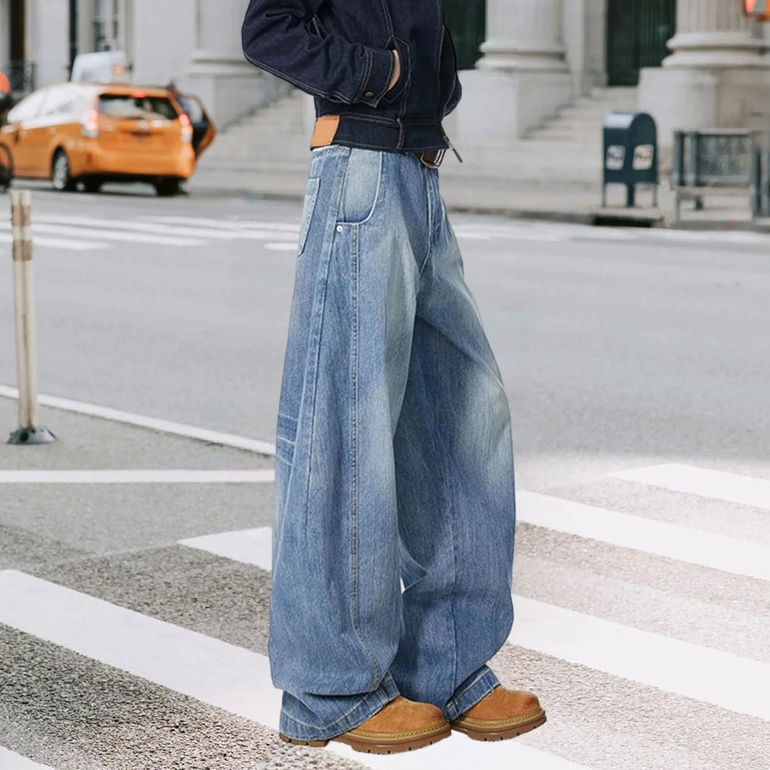 Джинсы свободные Mens Streetwear, Blue — фото 3