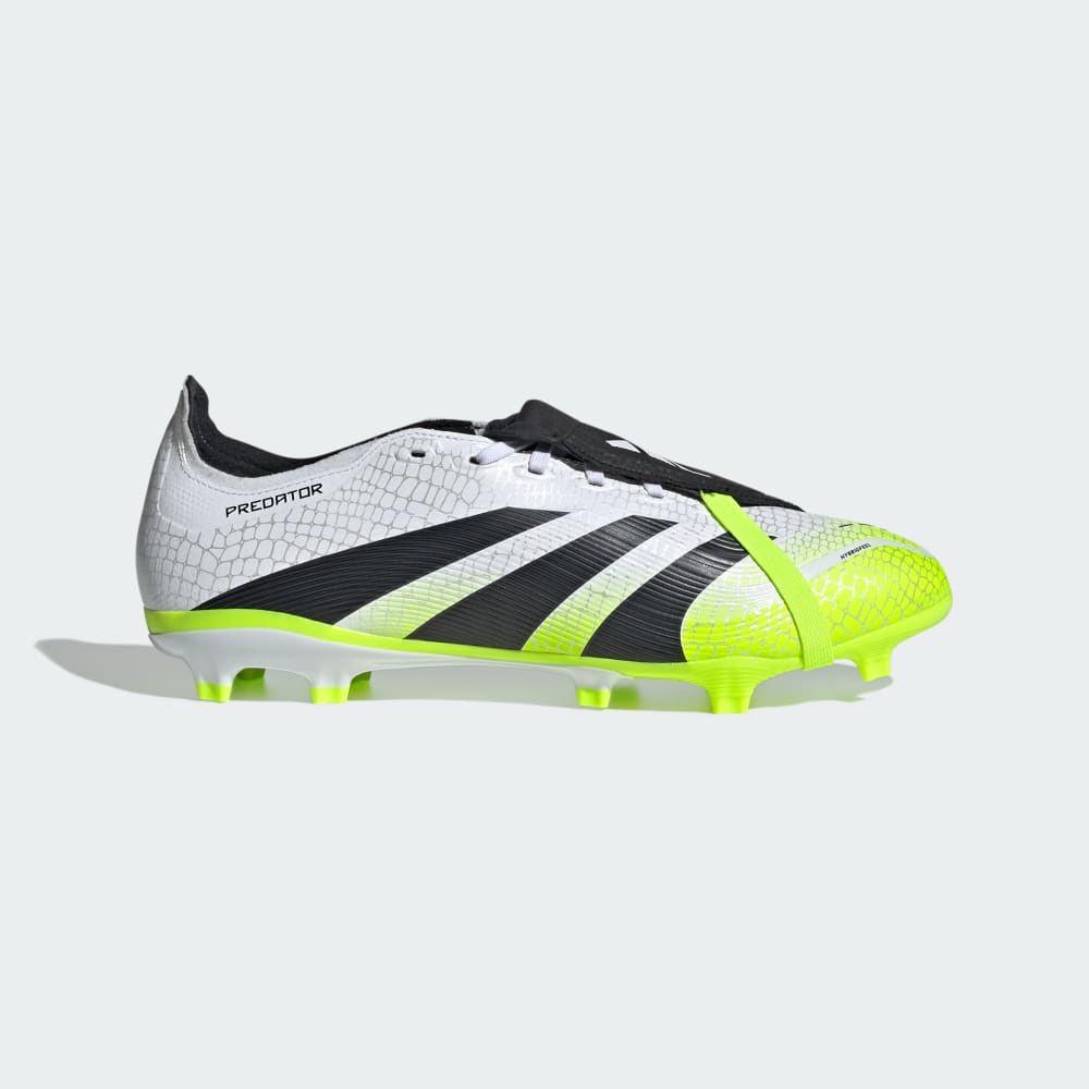 Бутсы Adidas Predator League Fold-Over Tongue Firm/Multi-Ground Cleats, цвет Cloud White/Core Black/Lucid Lemon — фото 2