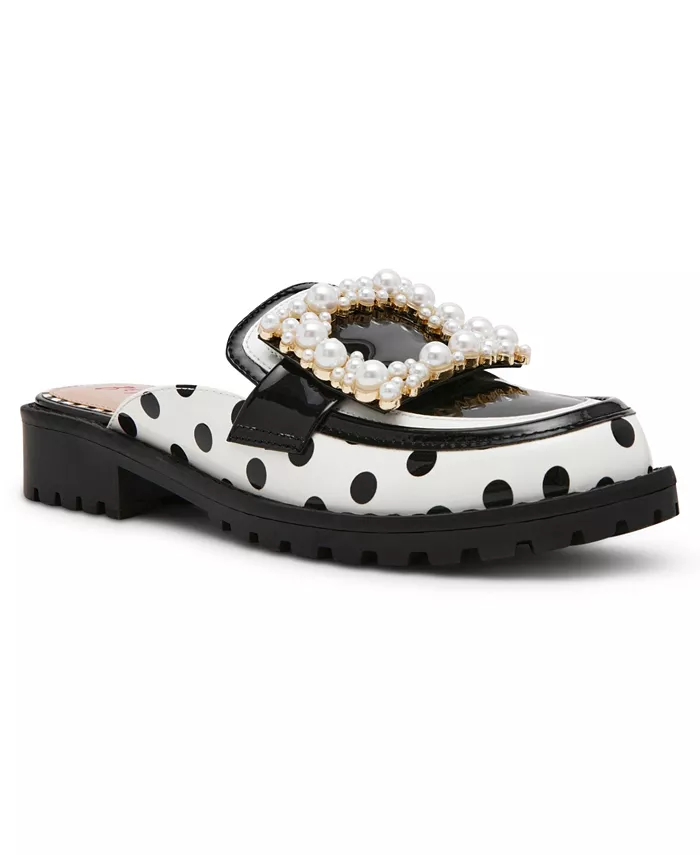 Женские лоферы Grayce с пряжкой и декором на мыске Betsey Johnson, белый