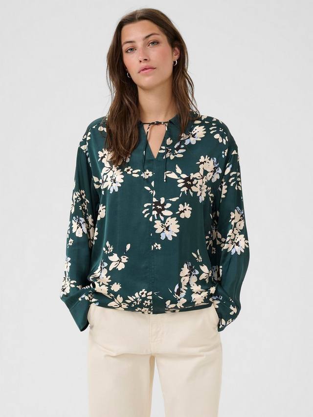 

Топ Sheena с цветочным принтом и завязкой на шее Part Two, Green/Multi