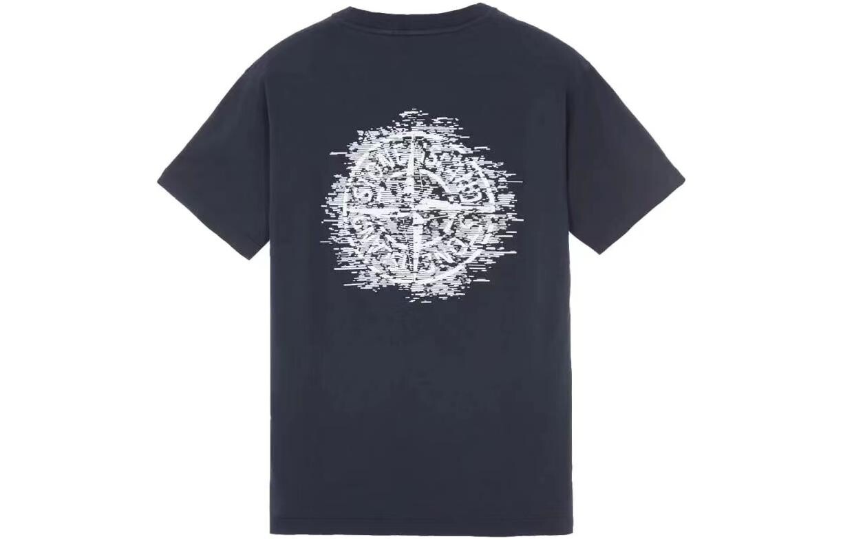 

Футболка мужская темно-синяя Stone Island, синий