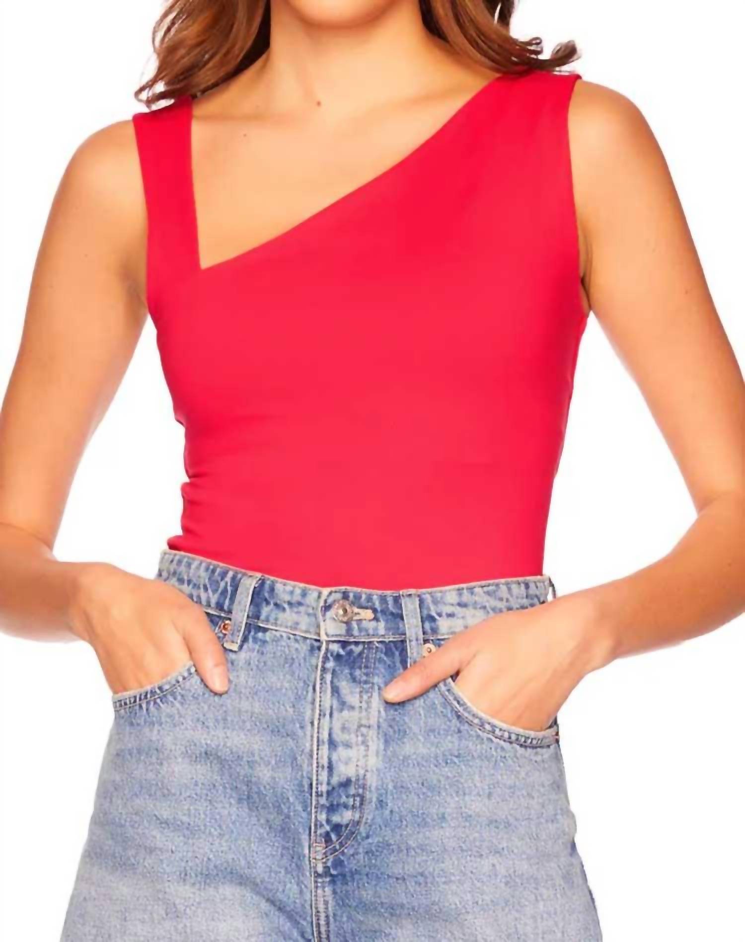 

Топ с угловыми бретельками в цвете Framboise Susana Monaco, Framboise