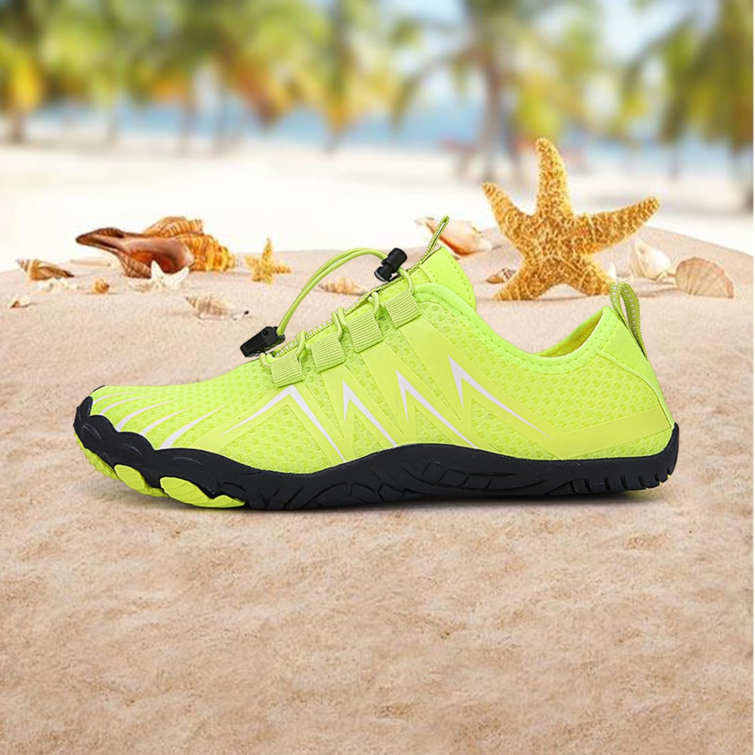 Женские босоножки для походов Kubbon Barefoot с защищенными от скольжения широкими носками, водонепроницаемые кроссовки для трейл-раннинга, здоровая обувь для ходьбы, легкая обувь для прогулок и плавания, зеленый — фото 3