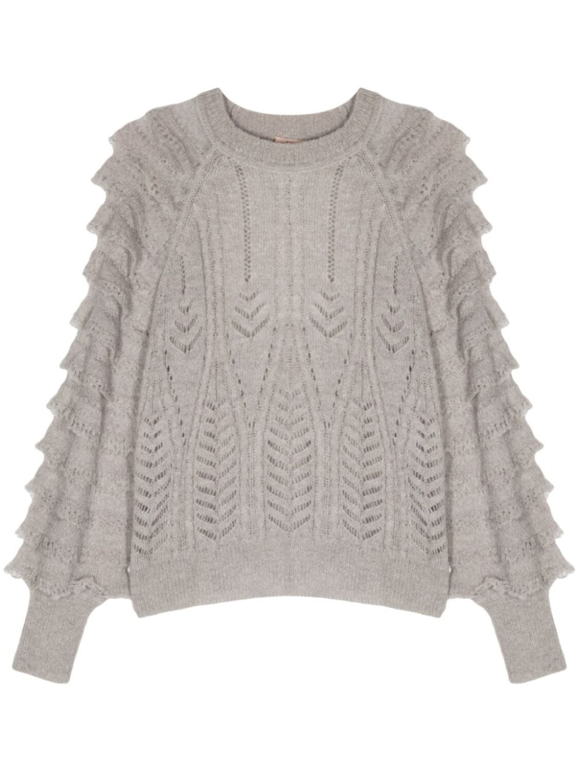 

TWINSET джемпер с оборками, серый