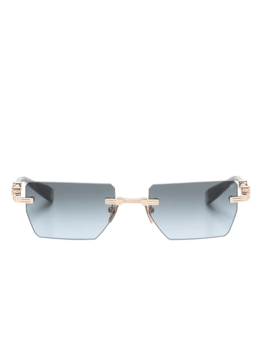 

Солнцезащитные очки в прямоугольной оправе Balmain Eyewear, золотой