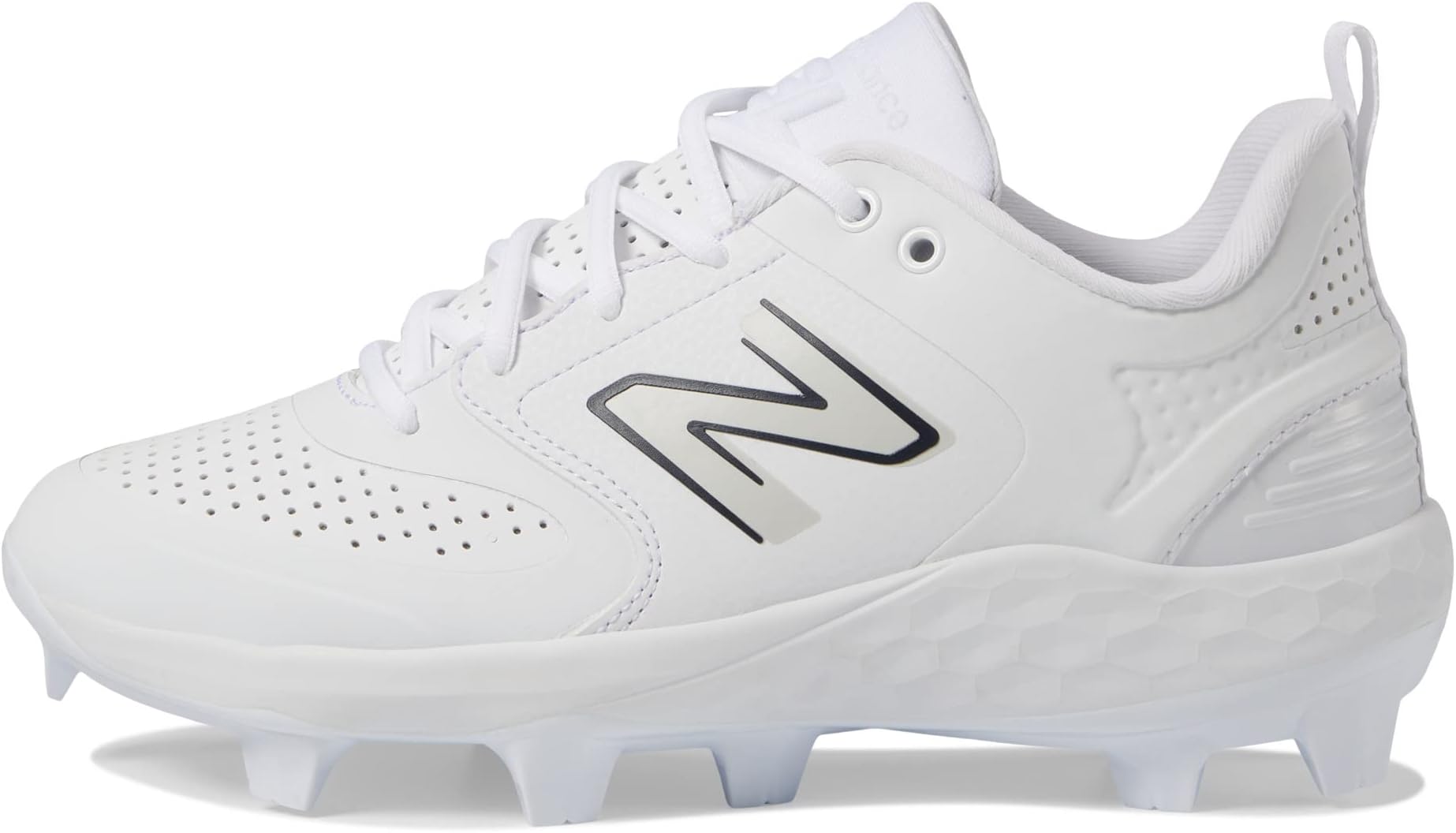 Кроссовки New Balance Fresh Foam Velo v3 Molded Softball Cleats, White/White — фото 4