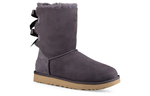 Ботинки зимние UGG Bailey Bow II 2.0 с флисовой подкладкой, фиолетово-серый — фото 3