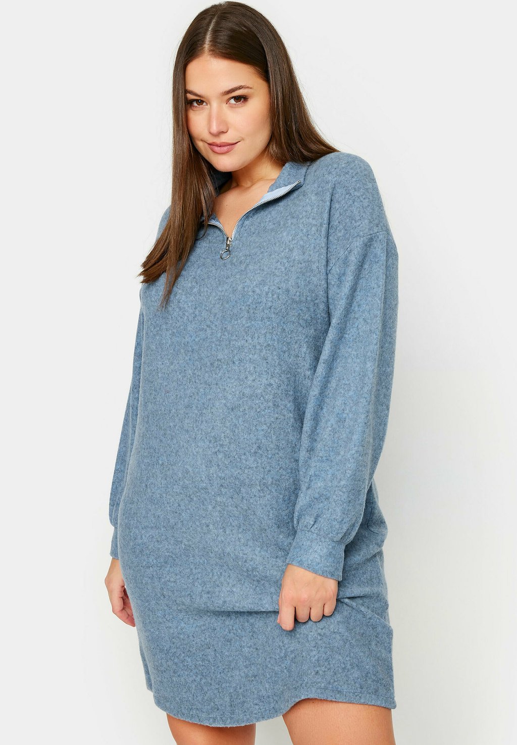 

Платье-джемпер ZIP NECK SOFT TOUCH Yours Clothing, светло-голубой