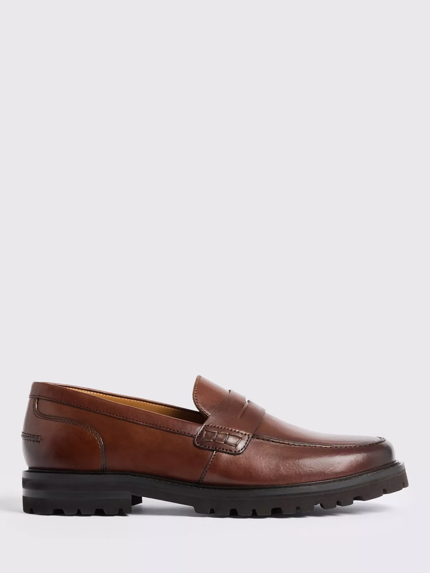 Массивные кожаные лоферы Camden Moss, Chestnut