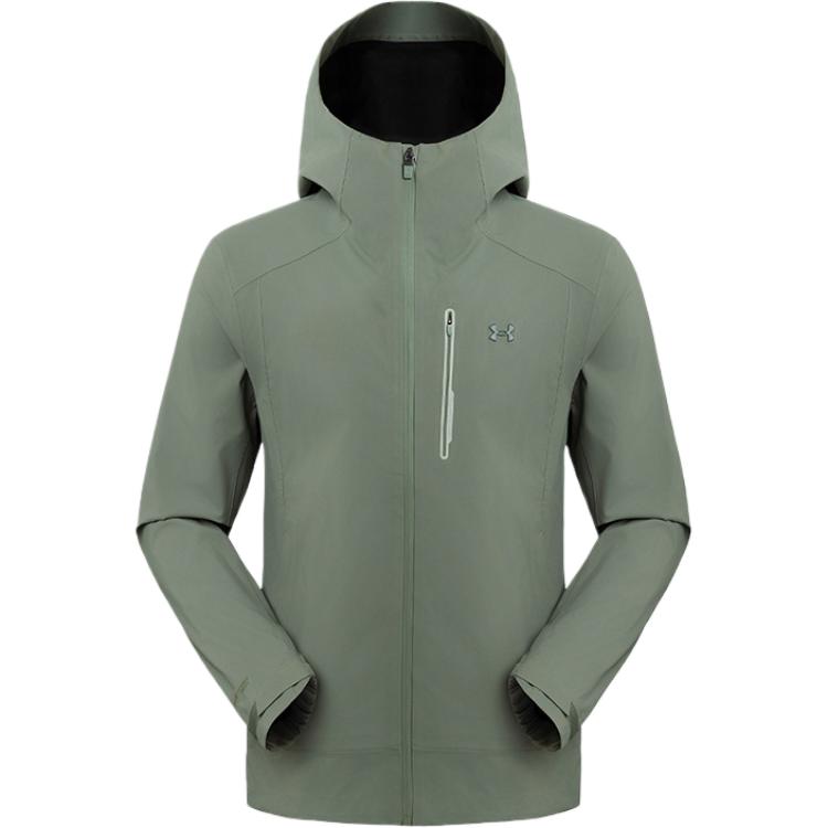 

Under Armour Куртка ветровка мужская водонепроницаемая ветрозащитная дышащая, Lead Gray Green