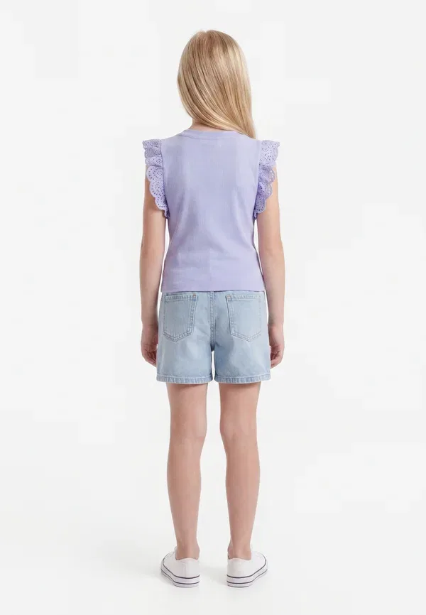 Футболка Kogdrea life basic t-shirt Only Girls, нежно-лавандовый — фото 2