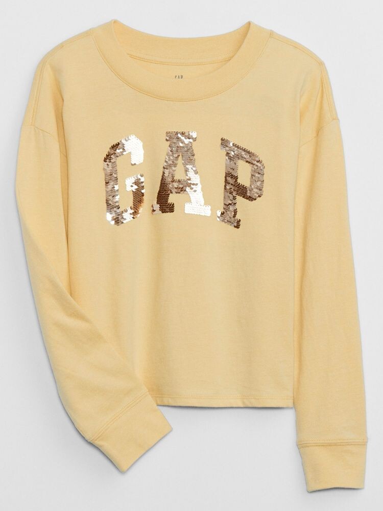 

Детская футболка с металлическим логотипом Gap, желтый