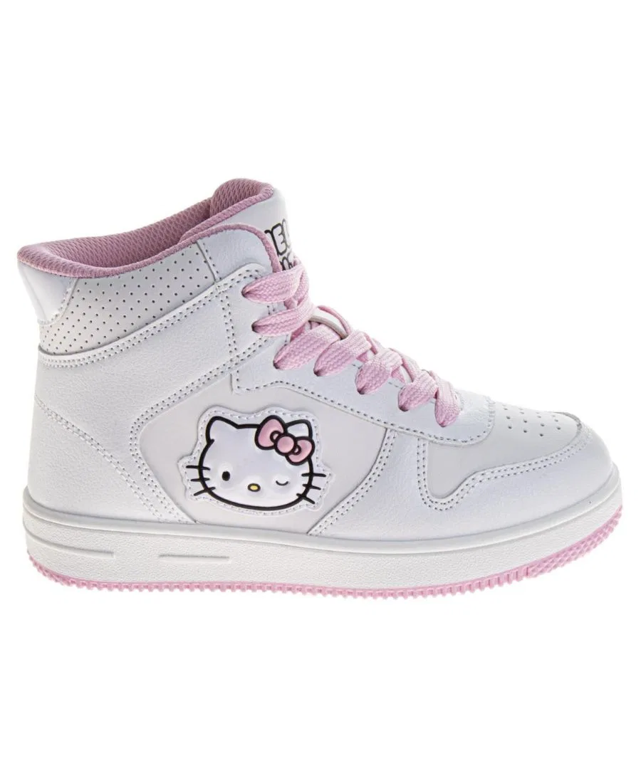 Высокие кроссовки для девочек Hello Kitty, белый/розовый — фото 2