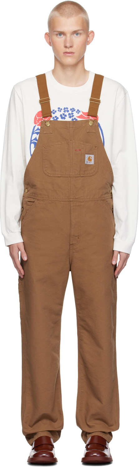 

Коричневый комбинезон с нагрудником Carhartt Work In Progress