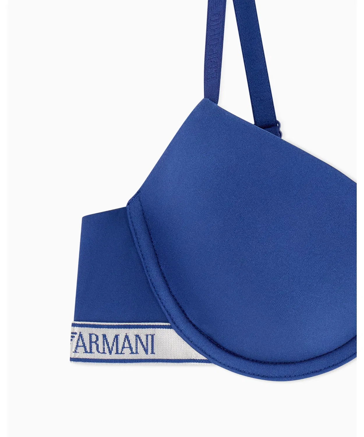 Бюстгальтер push-up Emporio Armani ASV Iconic из микрофибры, синий — фото 4