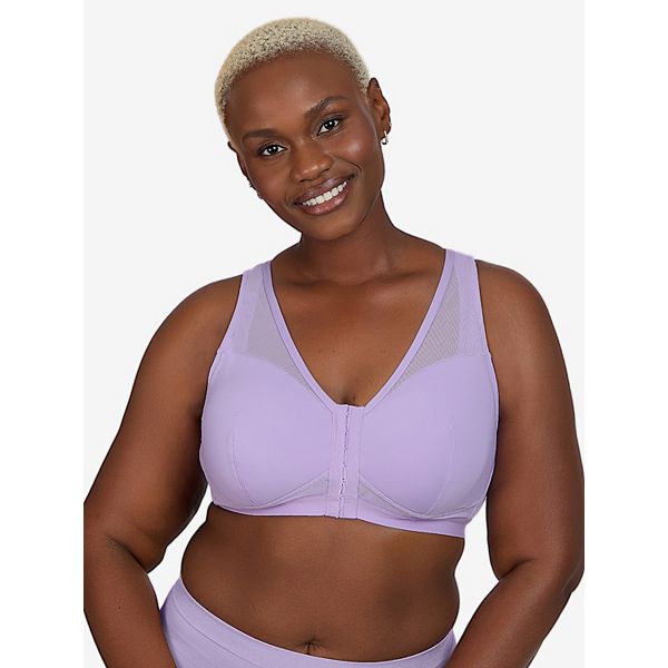 

Бюстгальтер The Harper с беспроводной сетчатой чашкой и застежкой спереди Leading Lady, Lilac Breeze