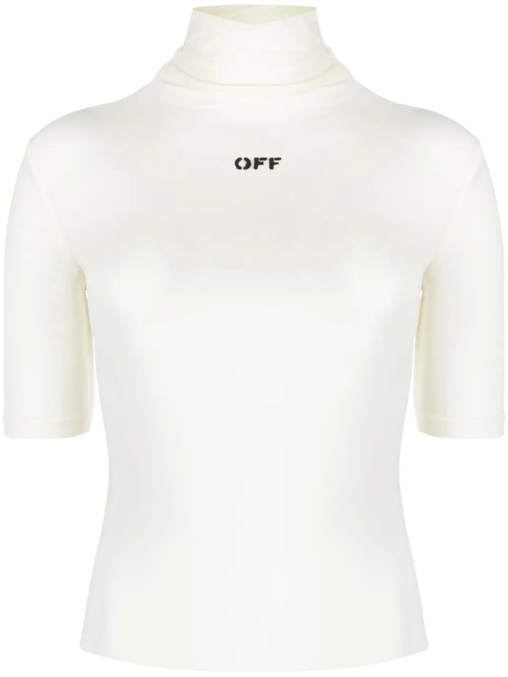

Топ с высоким воротником и принтом OFF-WHITE, белый