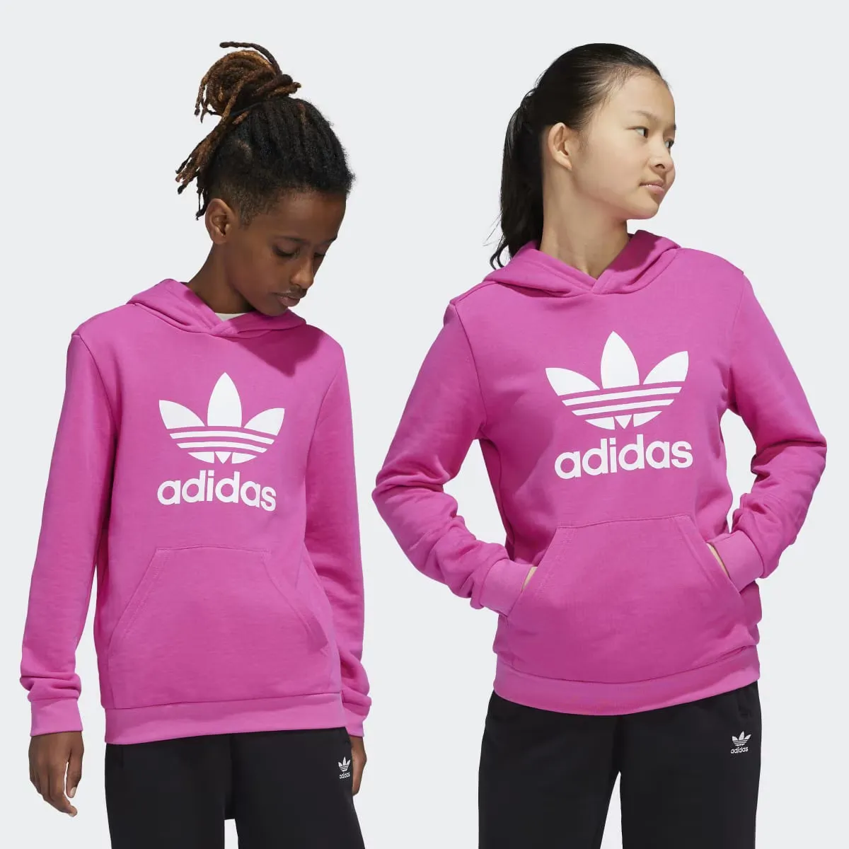 

Детская толстовка с трилистником Adidas Originals, розовый