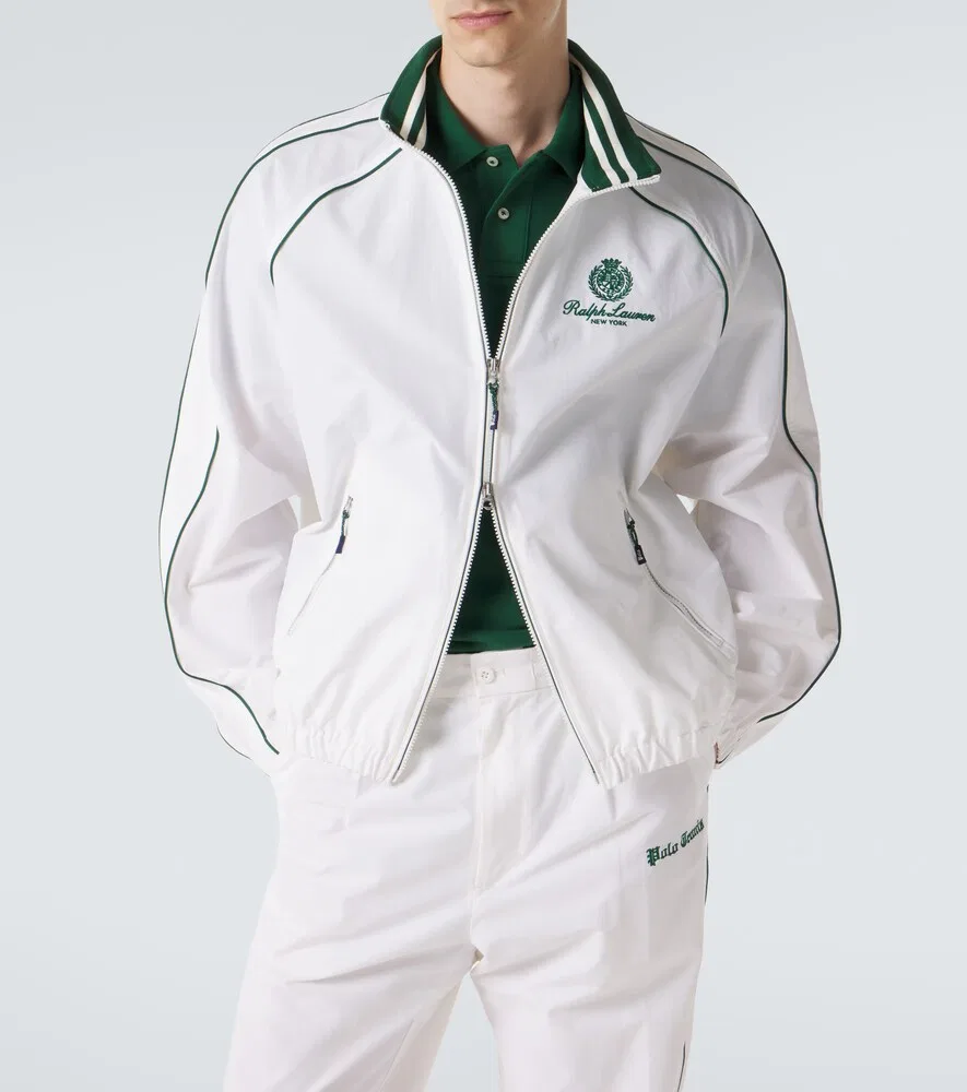 Спортивная куртка из хлопковой смеси с логотипом Polo Ralph Lauren, белый — фото 2